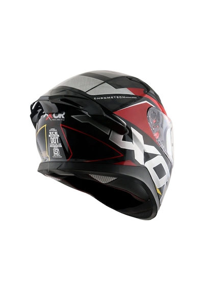 Axor Apex Chrometech Pinlock Dahil Kapalı Motosiklet Kaskı Altın - Kırmızı