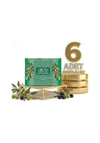 Safia Zeytinyağlı Banyo Sabunu 6x600 Gr Zeytinyağı
