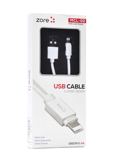 Ecruz Beyaz Mcl-02 Lightning Usb Kablo