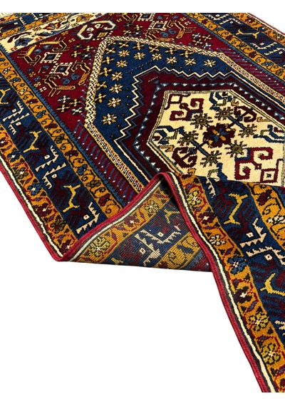 El Dokuma Yahyalı Halısı 103x185 Kök Boya %100 Yün Halı Kırmızı