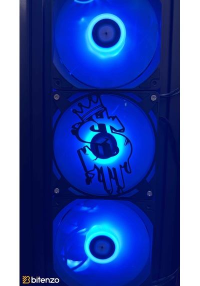 Graffiti Dolar Logolu 120x120 Mm Oyun Pc Aksesuarı, Masaüstü Bilgisayar Fan Kapağı Siyah