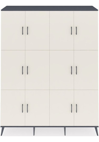 Hyperion Gardrop 10 Raflı 12 Kapaklı 176x44x221 Antrasit-aytaşı Aytaşı Hyperion Gardrop 10 Raflı 12 Kapaklı 176x44x221 Antrasit-aytaşı Aytaşı