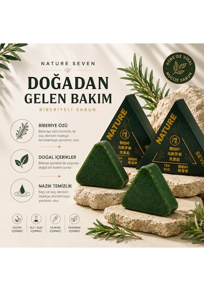 Biberiyeli Saç Bakım Sabunu Saç Dökülmesine Karşı Destekleyici Bakım İkili Set