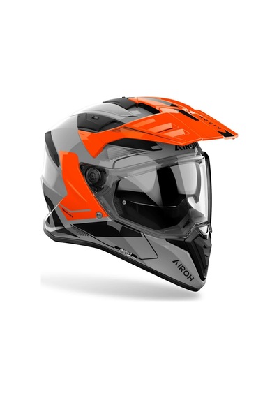Airoh Bandit Tune Orange Gloss Kask Gri - Turuncu