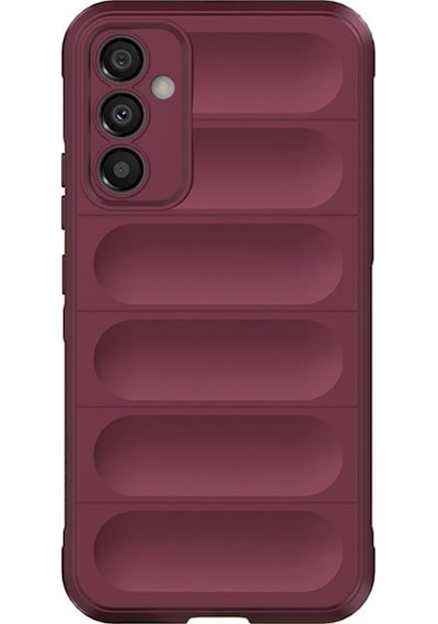 Samsung Galaxy Uyumlu A15 Kılıf Optimum Lens Çerçeveli Silikon Kapak Bordo
