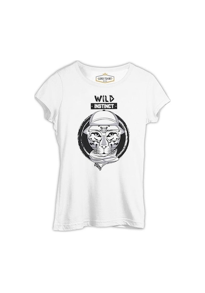 Wild Instinct - Kaplan Beyaz Kadın Tshirt 001