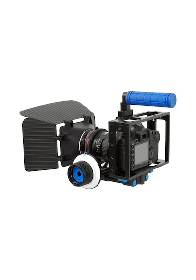 Dslr için Camera Cage + Follow Focus + Matte Box