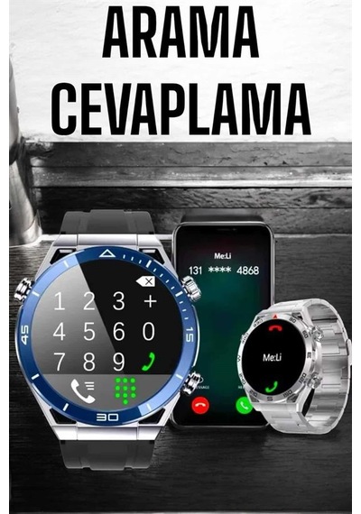 Akıllı Saat 2024 Model Arama Cevaplayan Uyku Ve Sağlık Takibi Siyah