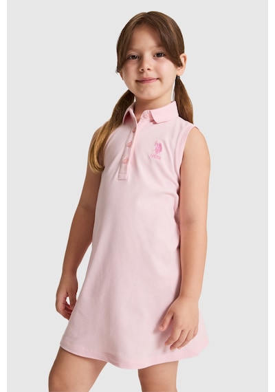 U.S. Polo Assn. Kız Çocuk Açık Pembe Elbise Örme 50325639-vr078 Acık Pembe