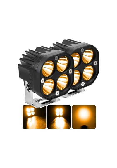 Baja Style 7.7 Cm Turuncu Xhp50 Led Spot Projektör Çalışma Lambası Off Road Spot Sel Kombo Delici Yayıcı Işık Çubuğu Pod Araç Motorsiklet Işıkları Yar