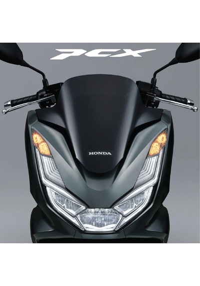 Honda Pcx Ön Far Kaşı Lv Tasarımı Şeffaf Sticker Lacivert Model 2