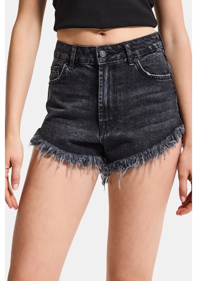 Itsbasic Kadın Koyu Füme 2s6-1 Mini Boy Denim Şort