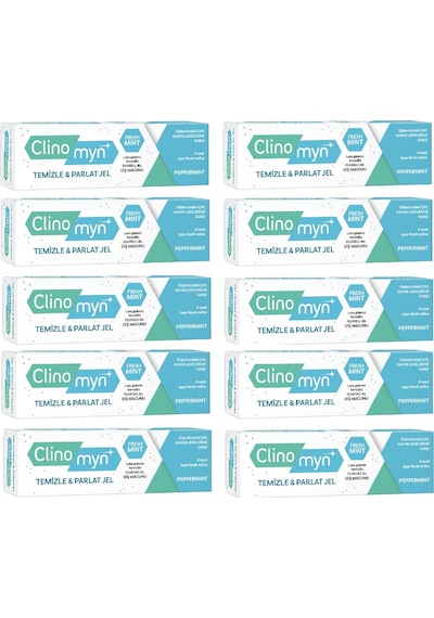 Clinomyn Fresh Temizle & Parlat Jel Diş Macunu 10 x 75 ML