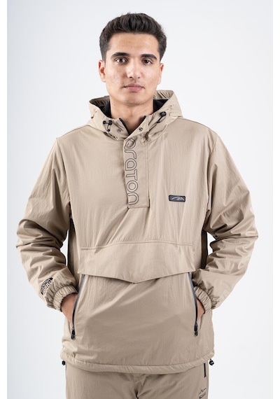 Maraton Sportswear Comfort Erkek Kapşonlu Uzun Kol Basic Açık Vizon Yağmurluk 21353-açık Vizon Açık Vizon