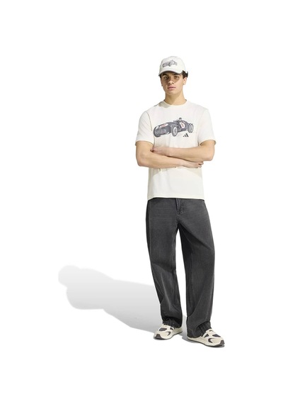 Adidas Erkek T-shirt "mercedes - Amg Petronas Formula 1 Team Sılver Arrows 1955 Graphıc Tee" Ks2256 Beyaz