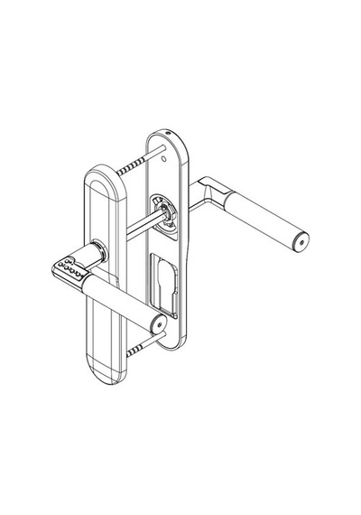 Mult-t-lock Code-ıt Uzun Aynalı Şifreli Kapı Kilidi Sol Açılım