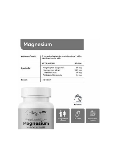 Collagen Forte Platinum Magnezyum With Vitamin B6 30 Tablet