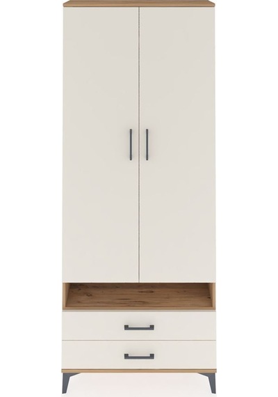 Arges Dolap 3 Raflı 2 Çekmeceli Tek Askılı 88x30x221 Çam-aytaşı Atlas Çam