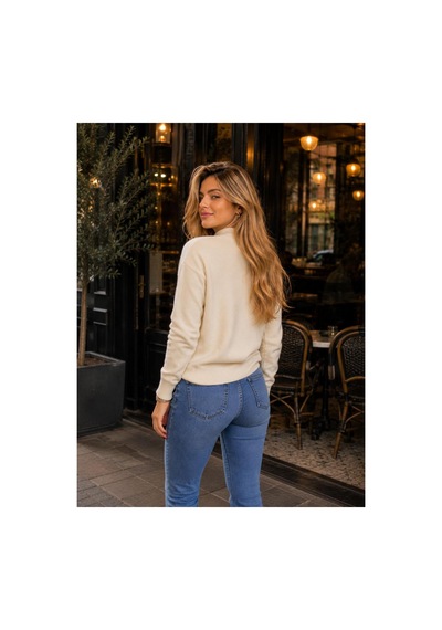 Hira Life Fashion Kadın Şık Tasarım Ve Yumuşak Dokulu Dik Yaka Triko Basic Kazak Bluz Bej Bej Hira Life Fashion Kadın Şık Tasarım Ve Yumuşak Dokulu Dik Yaka Triko Basic Kazak Bluz Bej Bej