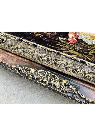 Aşkın Sıcaklığı Adlı İran Tebriz Halı Tablo 77x97cm - Duvar Halı Kilim Tablo