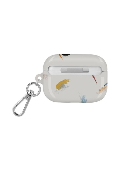 Apple Uyumlu AirPods Pro Kılıf Fırça Boya Desenli Coehl Reverie Kapak Gri
