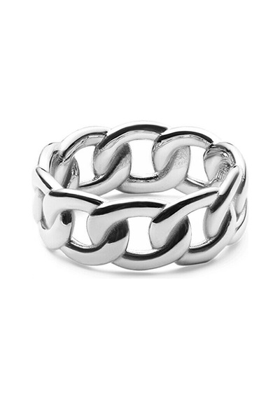 Chunky Chain Ring Silver Gümüş