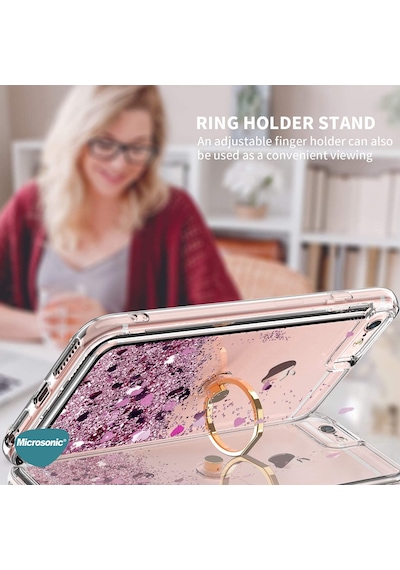 Microsonic Samsung Galaxy Uyumlu A50 Kılıf Glitter Liquid Holder