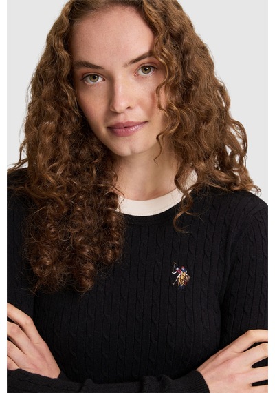 U.S. Polo Assn. Kadın Siyah Basic Kazak 50331602 Vr046
