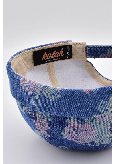 Külah Unisex Denim Docker Cap Sipersiz Kot Şapka - Mavi
