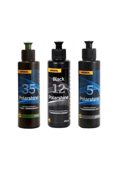 Mirka 35 Kalın Pasta 12 Siyah İnce 5 Hare  Set 250 Ml