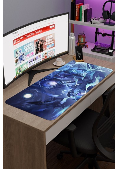 Flins Genshin Impact Anime Oyuncu V2 - 90x40 Xxl Gaming Mouse Pad Fare Altlığı