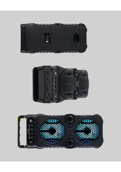 Led Işıklı Kablosuz Bluetooth Hoparlör Yüksek Ses Güçlü Bas Performansı Taşınabilir Şarjlı