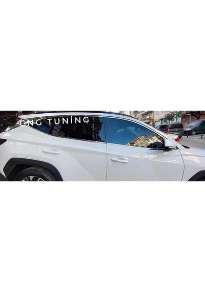 Hyundai Tucson 2021 Cam Çıtası Çerçevesi Ful Set Krom
