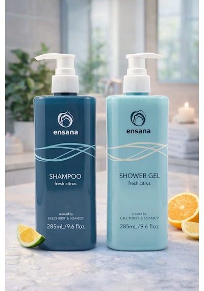 Ensana Fresh Citrus Şampuan 285 Ml + Duş Jeli Seti 285 Ml Ferahlatıcı Narenciye Kokulu