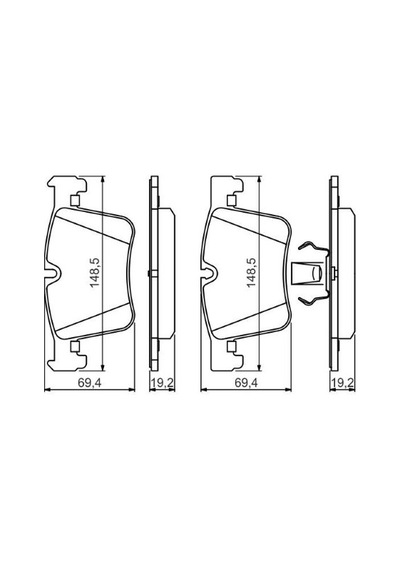 Bmw 4 F36 420d 2.0 2014-2021 Bosch Ön Balata 25199