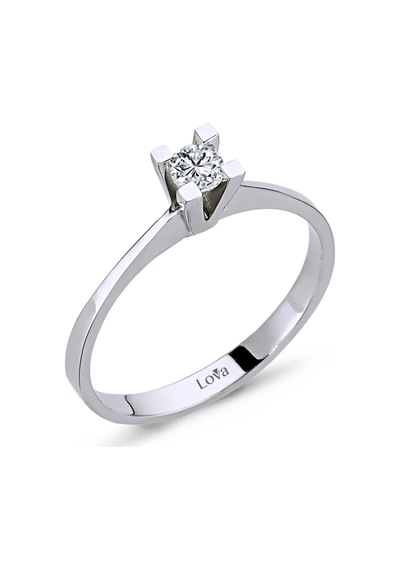 Lova F Renk 0,13 Karat Pırlanta Tektaş Yüzük - 1010113
