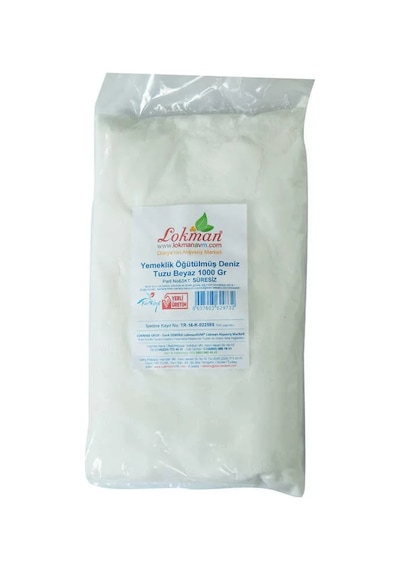 Yemeklik Öğütülmüş Deniz Tuzu Beyaz 1000 Gr