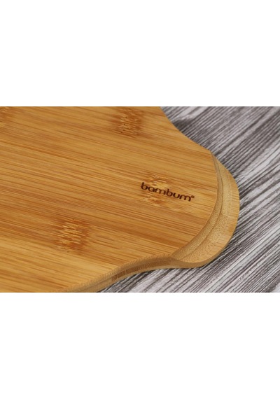 Bambum Pade - Yuvarlak Sahan 18 Cm Bambu Altlık Ahşap