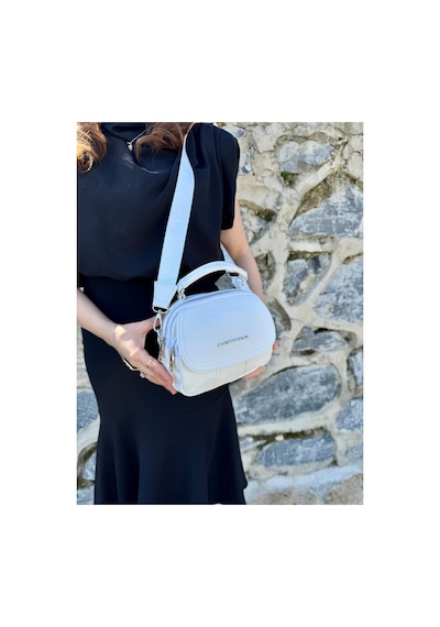 Just Polo Kadın Yeni Sezon Yumuşak Deri Şal Detaylı Ayarlanabilir Askılı Şık El Ve Omuz Çantası Shopper Krem 27906231