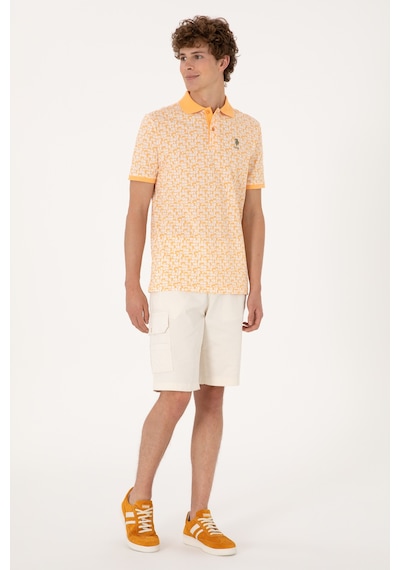 U.S. Polo Assn. Erkek Regular Fit Polo Yaka Turuncu Tişört 50306837-VR202