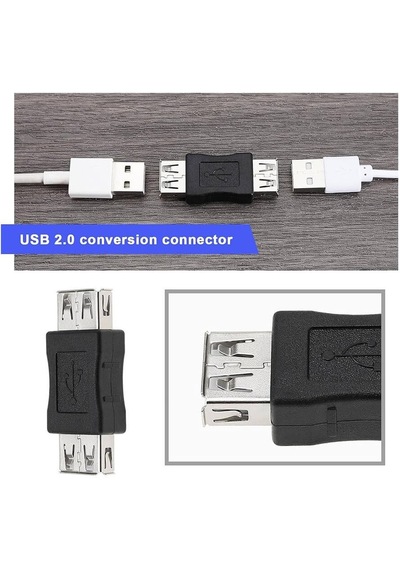 5 Adet - Usb Dişi Dişi Çevirici Adaptör - Usb Dişi Uzatma Ek