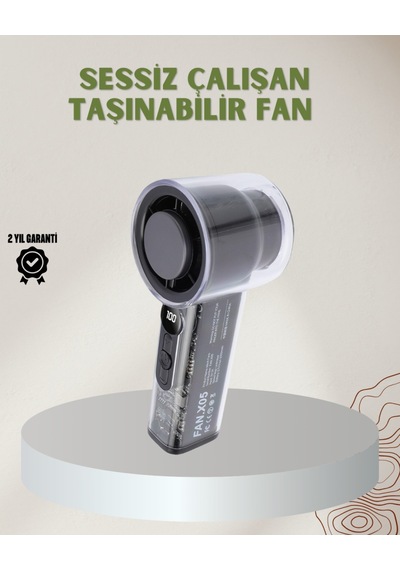 100 Kademeli Ayarlanabilir Mini Fan Dijital Ekranlı Serinletici