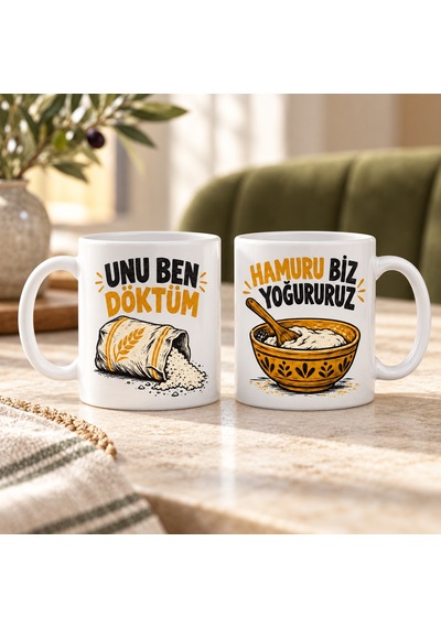 Dilaratrendhouse Mutfak Ekibi 2'li Porselen Kupa Seti - Model 846 Dlra