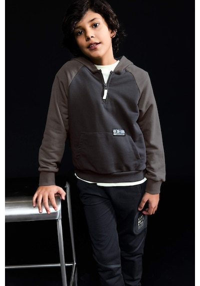 Defacto Oversize Kapüşonlu Baskılı Sweatshirt Erkek Çocuk G6135A826SP