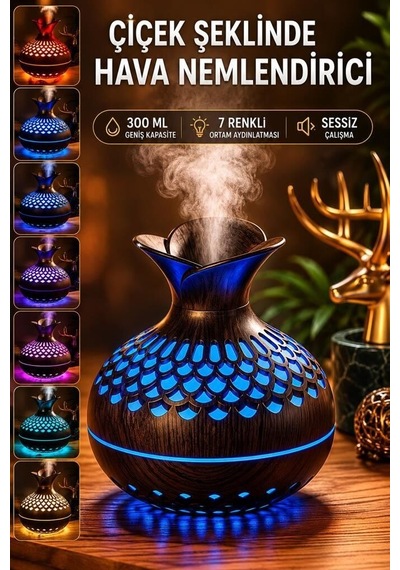 Özel Seri Aromaterapi Arkadaşa Hediye Aydınlatma H15 Flower Koyu Kahverengi 300 Ml