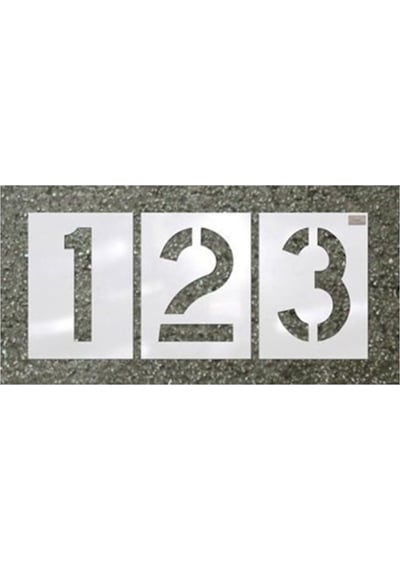 İleri Trafik Boyama Şablonu 0-9 Rakamları (10 Rakam) 25x50 CM
