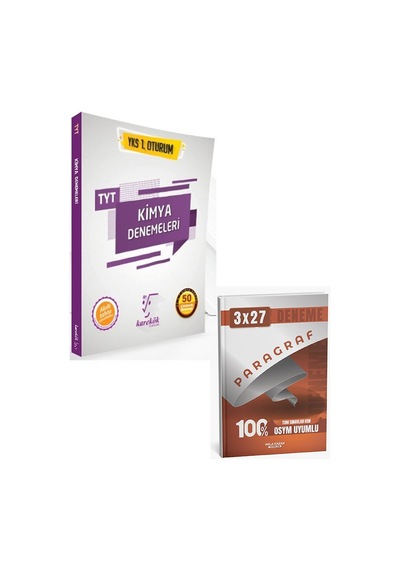 2027 Karekök 2027 Tyt Kimya 50 Çözümlü Deneme+anla Kazan Paragraf Deneme