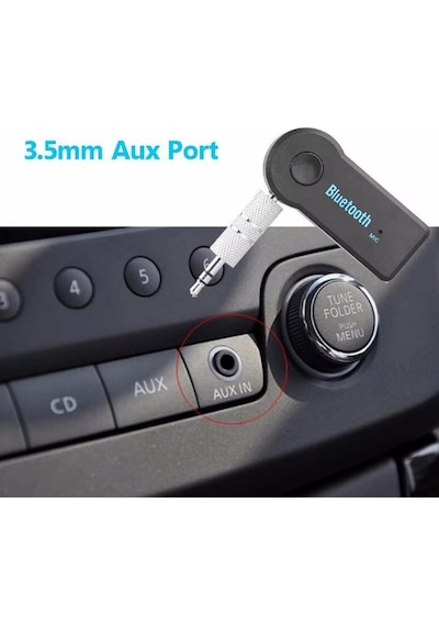 Tr Mikrofonlu Bluetooth Ses Alıcı Araç Ve Hoparlör İçin Aux Girişli Kablosuz Dönüştürücü Kiti