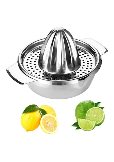 Narenciye Sıkacağı Paslanmaz Portakal Sıkacağı Krom Limon Sıkacağı Çap 17 Cm Açık Gri