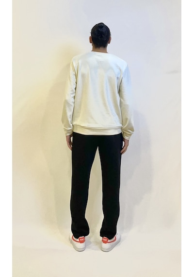 Süperlife Erkek Bisiklet Yaka 3 İplik Kalın Brooklyn Baskılı Sweatshirt Spr24sw29 Ecru